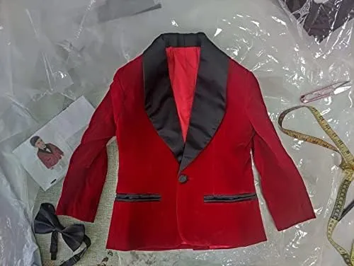 2024 Little Boy Velvet Toddler Blazers for Boy Children Kids Shawl Lapel Jacket STTZJK001