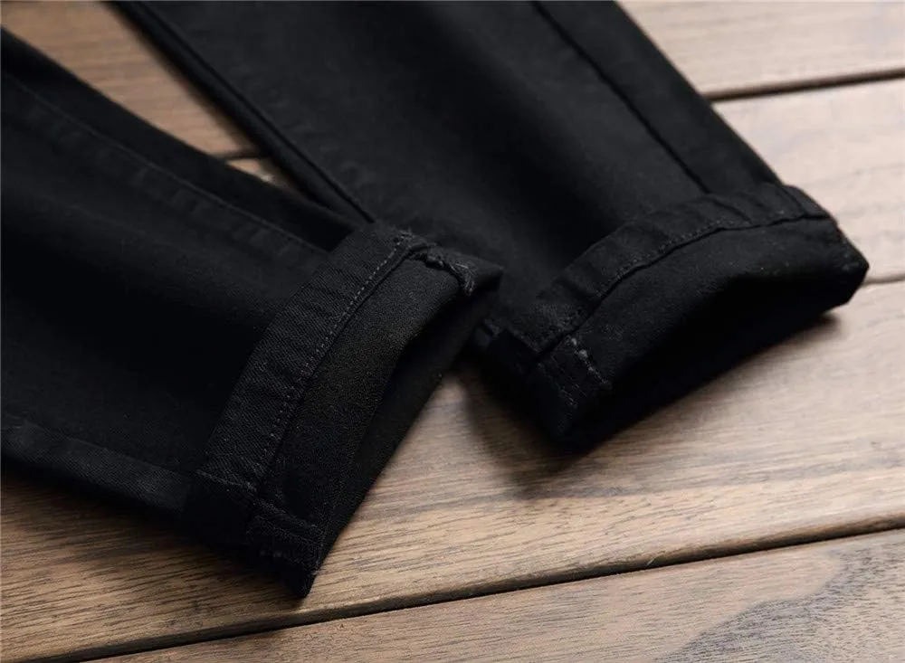 AITITIA Men's Ripped Regular Fit Jeans