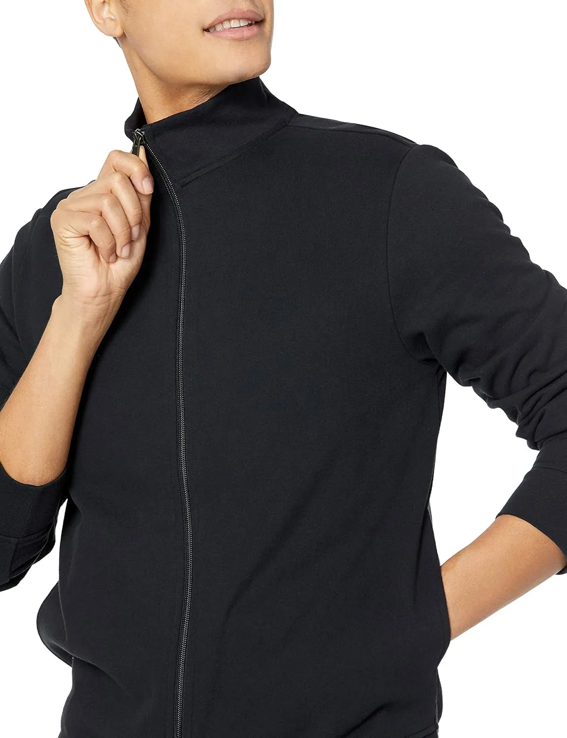 Amazon Essentials Men's Zip Up Sweatshirt, Lightweight French Terry, Mock Neck