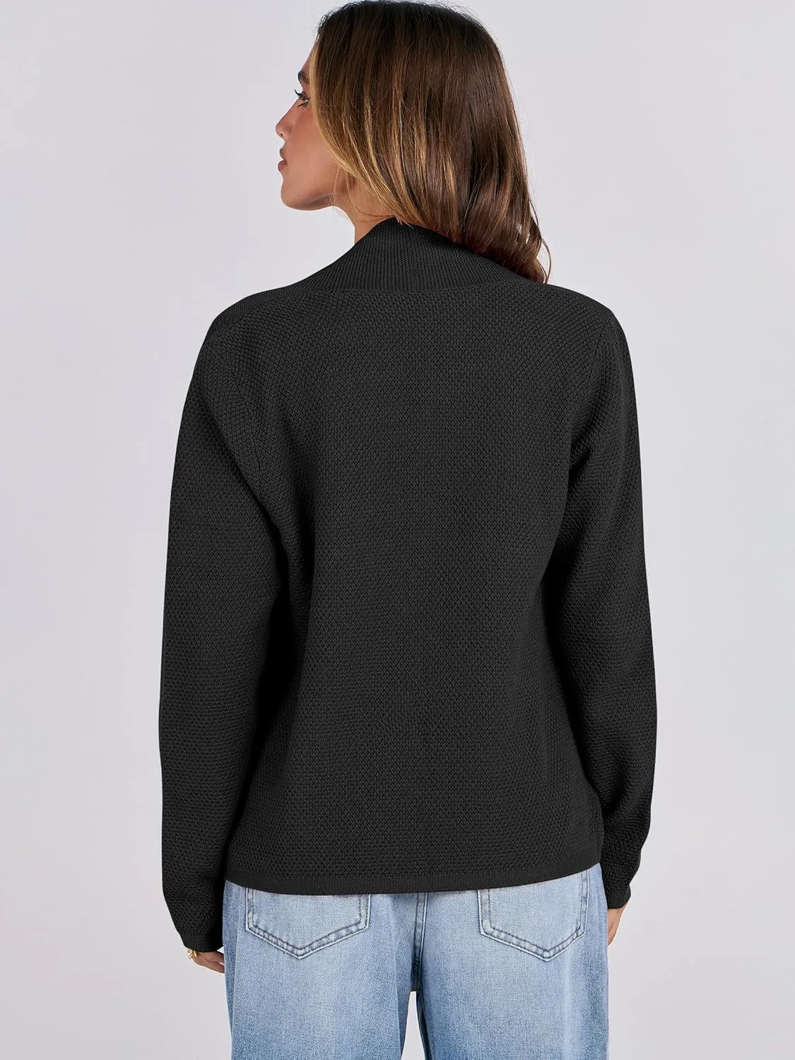 ANRABESS Womens Cardigan Sweater 2025 Casual Waffle Knit Long Sleeve Button Down Fall Fashion Jackets Outwear