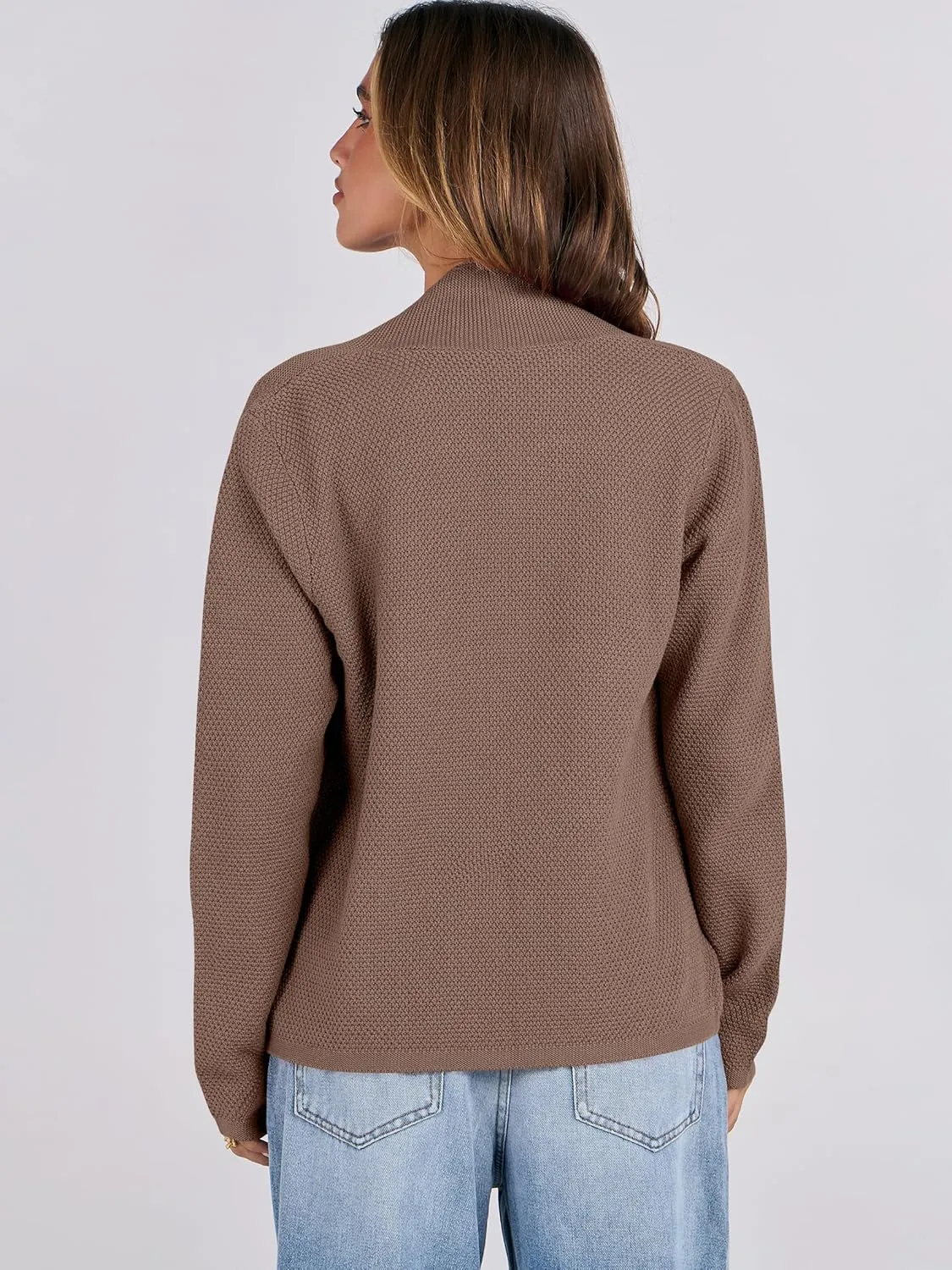 ANRABESS Womens Cardigan Sweater 2025 Casual Waffle Knit Long Sleeve Button Down Fall Fashion Jackets Outwear