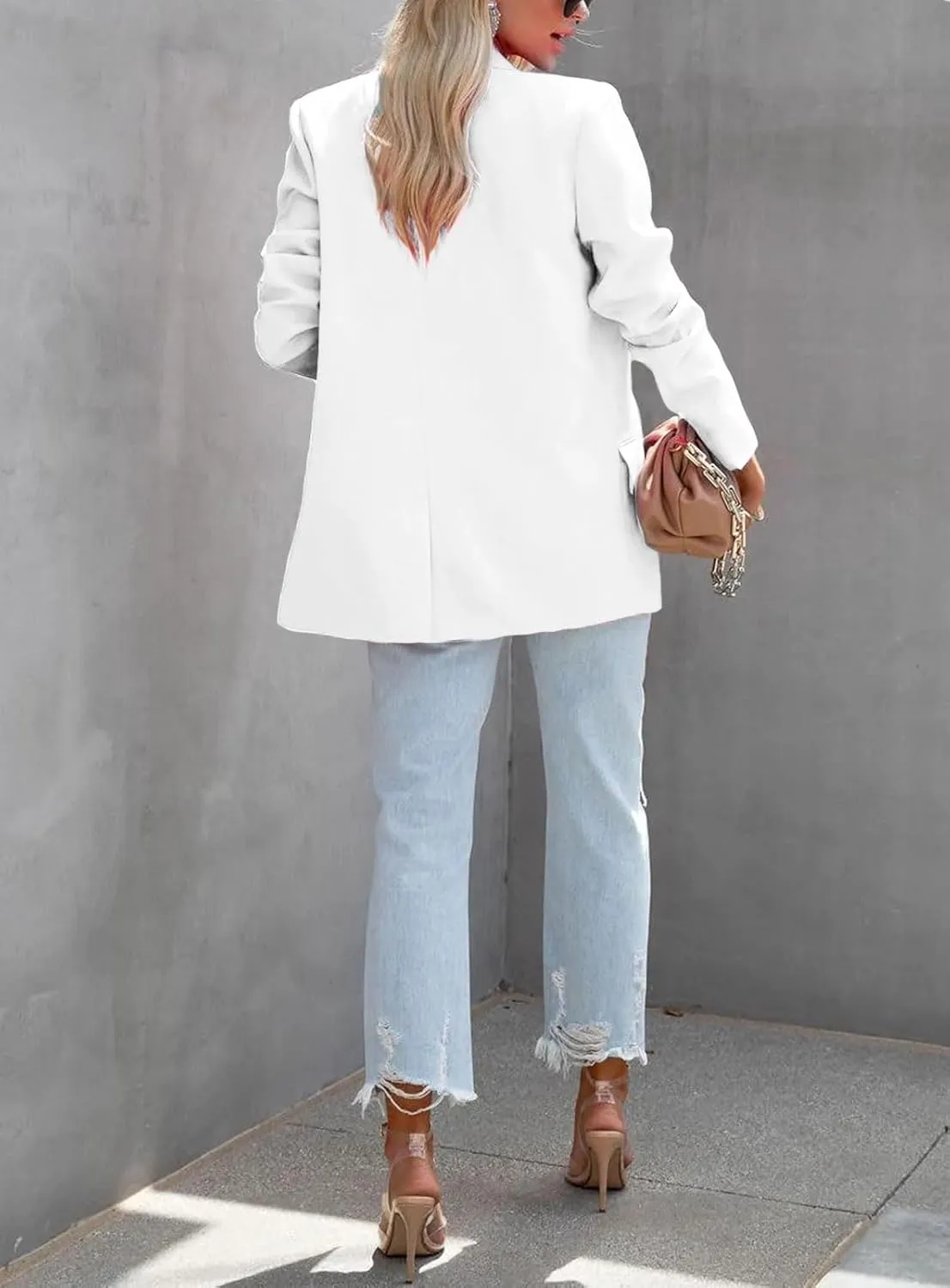 ARTFREE Womens Casual Blazer Button Lapel Long Sleeve Work Business Fashion Blazers Jackets Outfits with Pockets