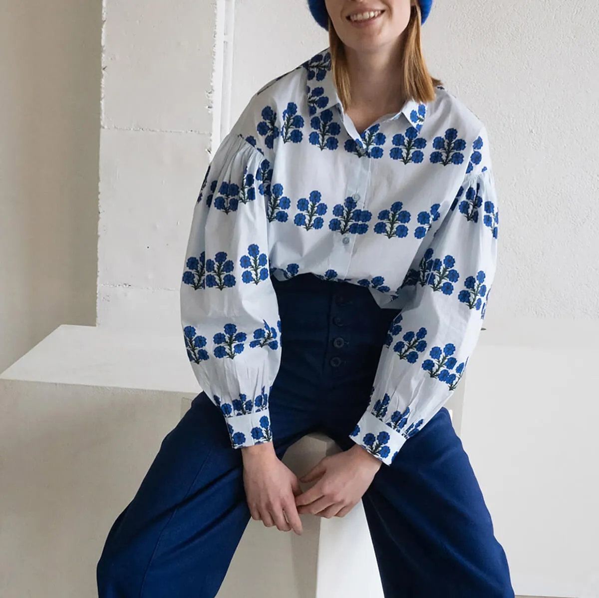 Aster Shirt in Pastel Blue by The Tiny Big Sister