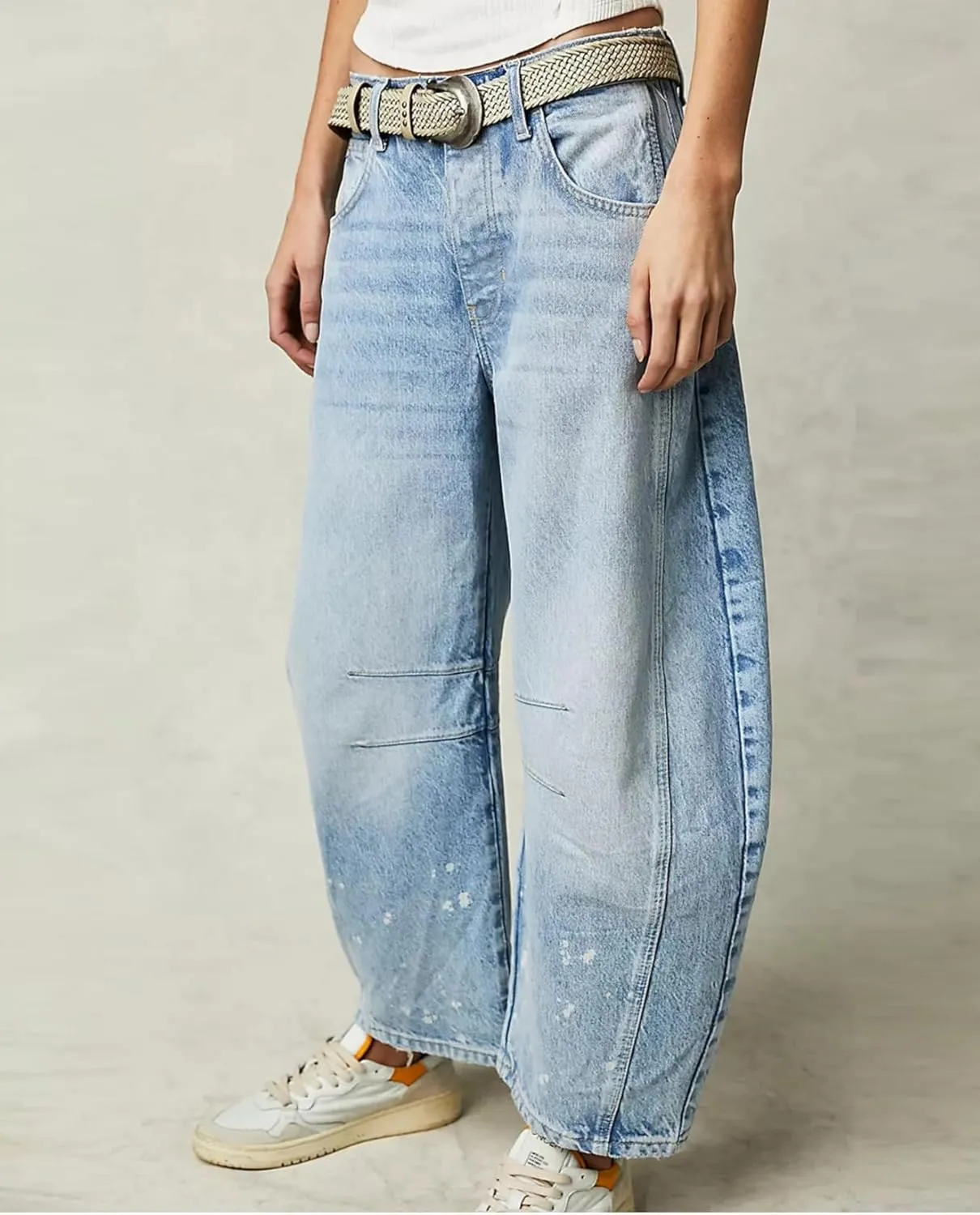 Barrel Jeans Women Baggy Boyfriend Jeans for Women y2k Cargo Wide Leg High Waist Midrise Button Fly 2024 Fall