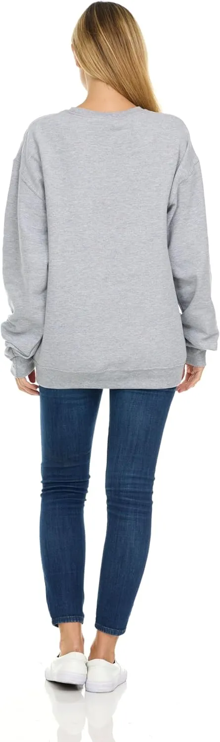 BILLIONHATS 12 Pack Womens Oversized Crew Neck Sweatshirt, Fleece Lined, Bulk Wholesale Sweatshirts for Charities & Events