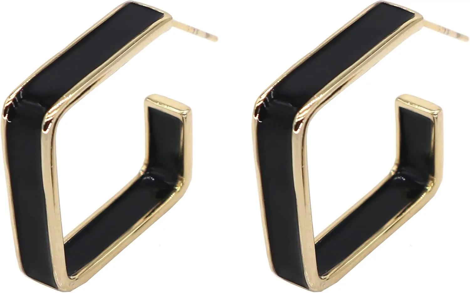 Black White Earrings for Women Sparkly Geometric Dangle Drop Statement Jewelry