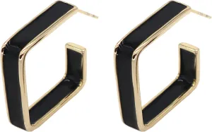 Black White Earrings for Women Sparkly Geometric Dangle Drop Statement Jewelry