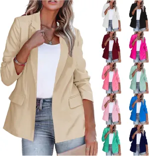 Blazers for Women Dressy Long Sleeve Lapel Trendy Work Office Blazer Jackets Open Front Business Blazer Loose Fit Jacket