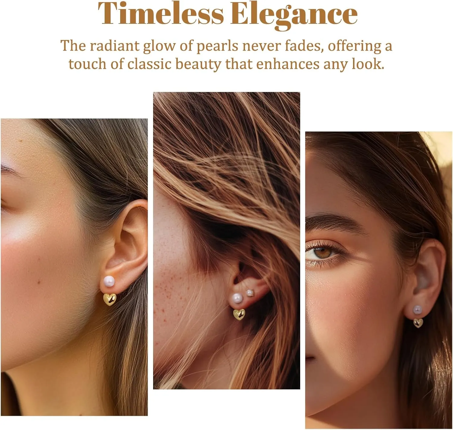 Bow Stud Pearl Earrings for Women: 14K Gold Pearl Stud Earrings Set - Dainty Cute Bow Earrings for Women Trendy Dangling - Unique Cubic Zirconia Flower Heart Teardrop Earring Gold Pearl Jewelry Gifts