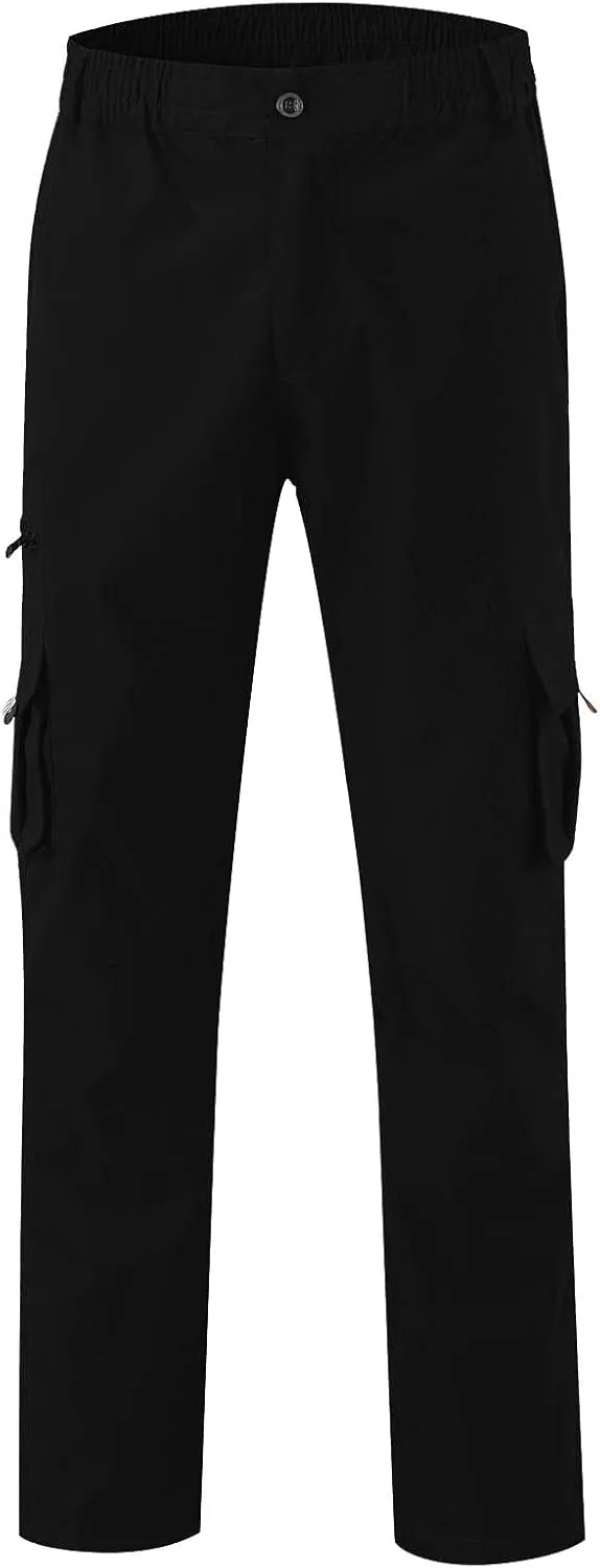 Cargo Work Pants for Men Pockets Casual Pants Big and Tall Stretch Loose Fit Sweatpants Plus Size Trousers Stylish