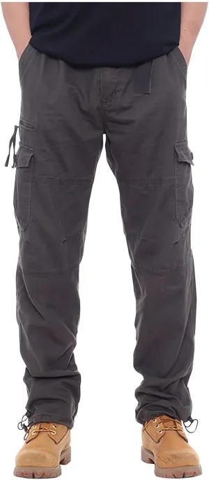 Cargo Work Pants for Men Pockets Casual Pants Big and Tall Stretch Loose Fit Sweatpants Plus Size Trousers Stylish