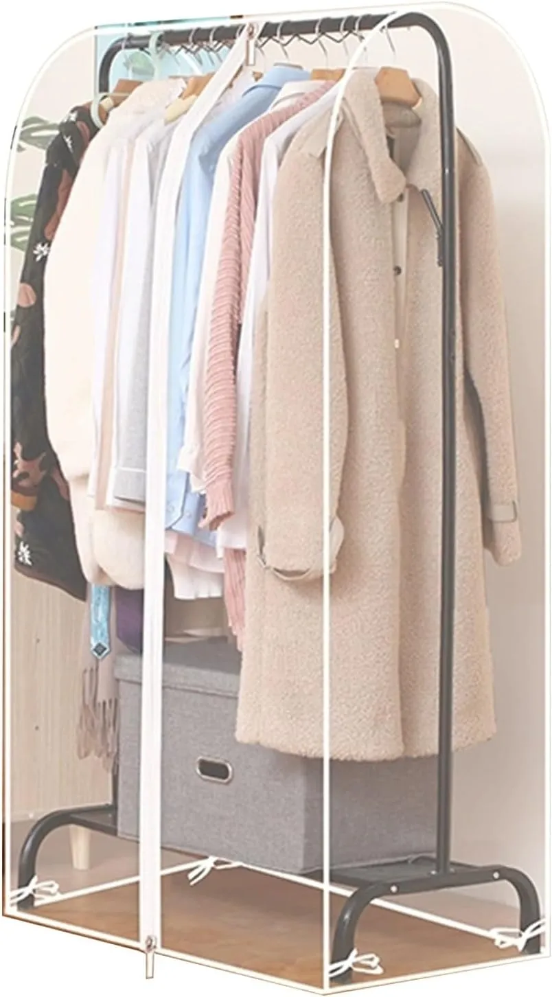 Clothing Rack Cover, Garment Bags for Hanging Clothes, with Metal Zipper, Suitable for Suits, Jackets, Sweaters, Shirts, Pants(Clear,60x50x150cm x20x59in)