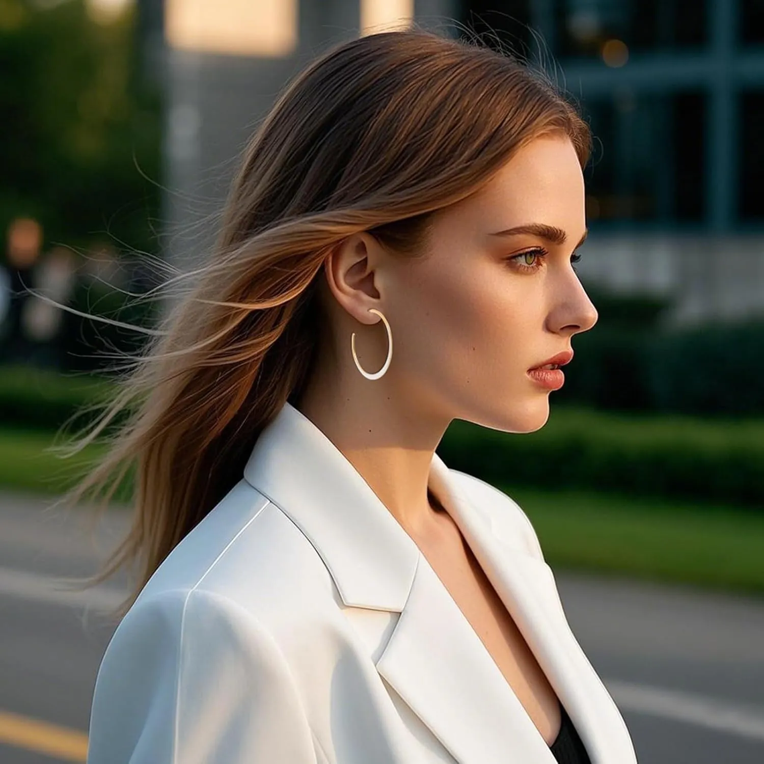 Colorful Enamel Hoop Earrings for Women 18K Real Gold Plated Open Hoop Earring Hypoallergenic Stainless Steel Enamel Earring Jewelry Gift for Wife Girlfriend
