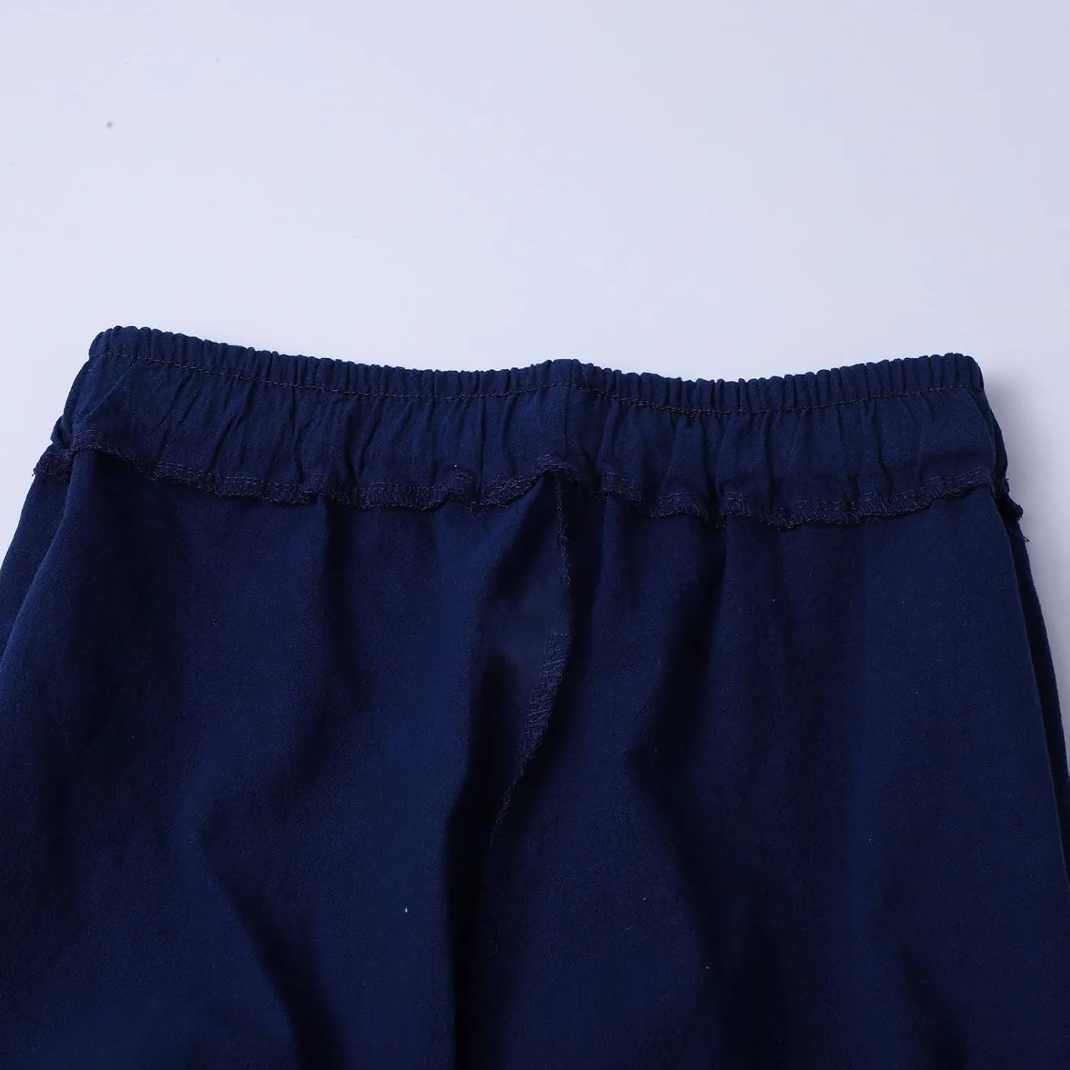Cotton Linen Pants Men Casual Drawstring Summer Beach Pants Lightweight Breathable Flat Front Trouser with Pockets