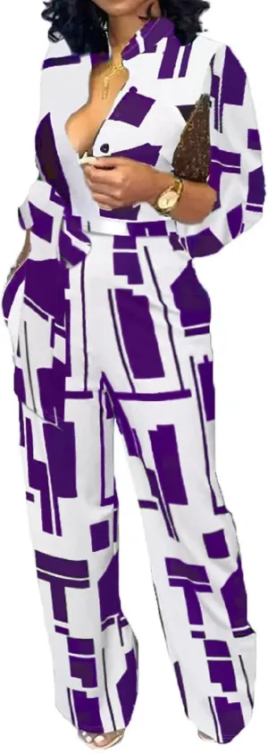 CuteCherry Women Jumpsuits Elegant Long Sleeve Sexy V Neck Casual Long Wide Leg Pants with Pockets Belt