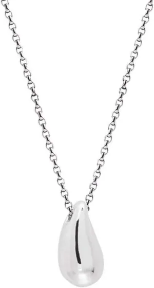 Dainty Teardrop Necklace for Women Girls Sterling Silver Minimalist Simple Tiny Oval Bead Beans Pear-Shaped Pendant Choker BFF Necklace Fashion Adjustable Chain 18" Jewelry Wedding Birthday Gift