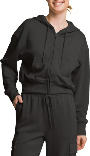 Design by Olivia Women's Zip Up Hoodies Cropped Sweatshirts Fleece Jackets Fall Outfits Casual Hooded Tops Winter Clothes