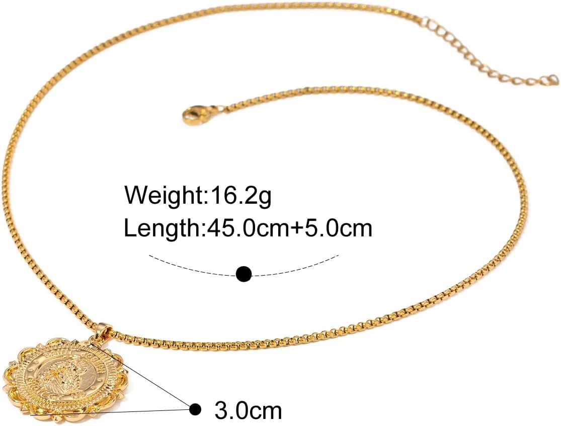 Divine Guardian Patron Amulet: St Michael/Christopher/Benedict/Jude/Virgin Mary/Jesus Cross/Joseph/Anthony Pendant Necklace for Men Women - 18k Gold Medal Jewelry