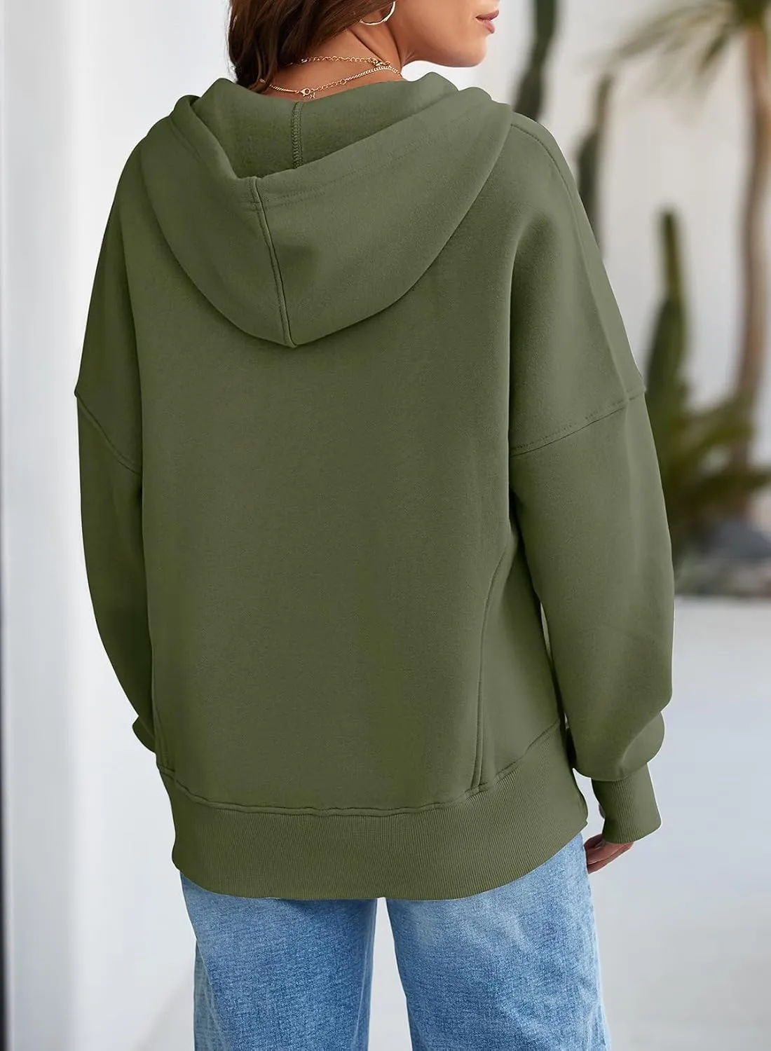 Dokotoo Womens Casual Drawstring Zip Up Thick Hoodies Long Sleeve Fleece Sweatshirts Solid Jacket Coat with Pockets