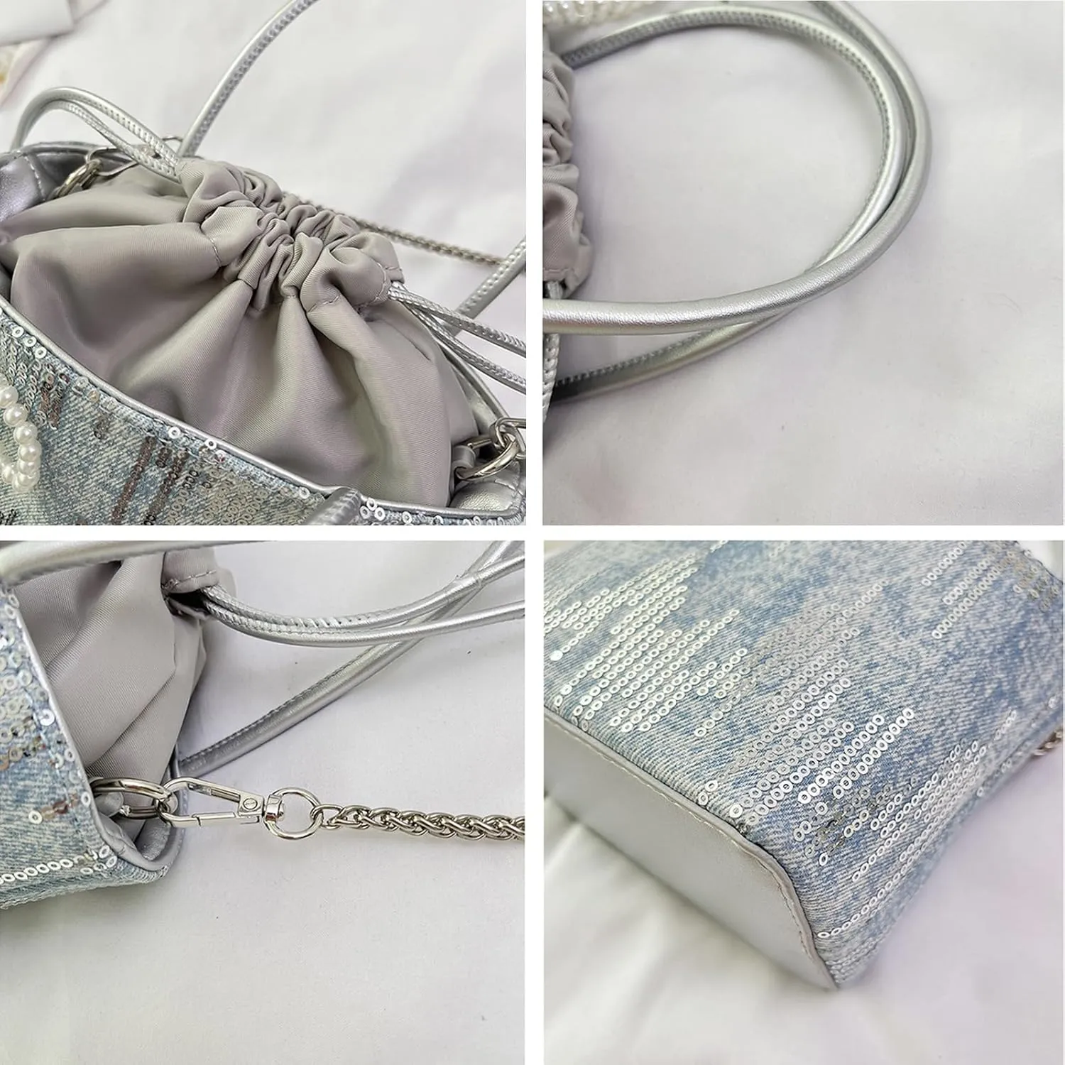 Drawstring Bucket Purse for Women Lightweight Top Handle Handbag and Crossbody Purse Stylish Women's Bucket Tote Bag