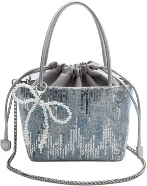 Drawstring Bucket Purse for Women Lightweight Top Handle Handbag and Crossbody Purse Stylish Women's Bucket Tote Bag