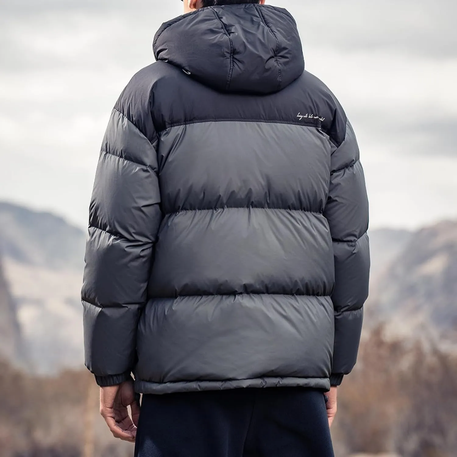 Duck Down Jackets For Men,Mens Puffer Jacket For Cold Protection And Warmth,Hooded Mens Winter Coat,90 White Duck Down