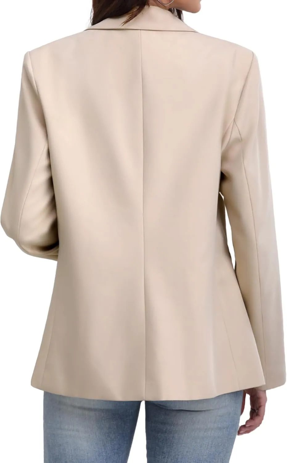 ELLEVEN Women's Blazer Business Casual Lightweight Suit - Long Sleeve Slim Fit Work Office Jacket with Pockets
