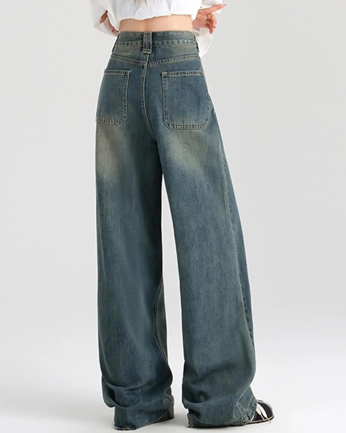 EMMIOL Womens Wide Leg Jeans Straight Baggy Boyfriend Low Rise Denim Pants Flare Jeans Trendy Outfits