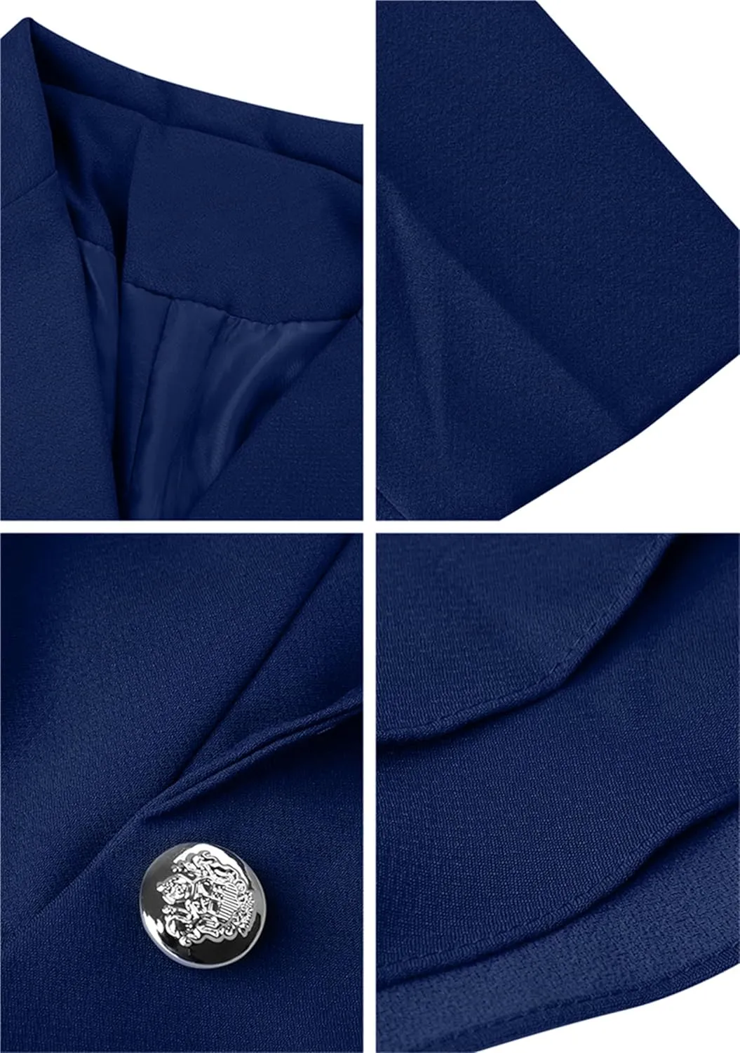 Fashion Button Down Blazer for Women Lightweight Lapel Front Open Blazer Casual Business Slim Fit Blazer