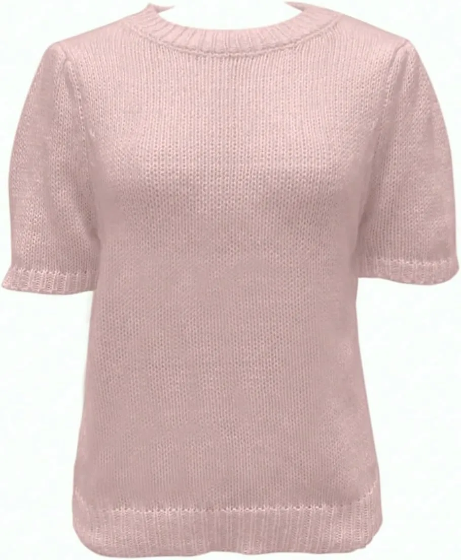 GORGLITTER Women's Puff Short Sleeve Cropped Sweater Tops Cute Chunky Fall Fashion Knit Crop Sweaters 2025