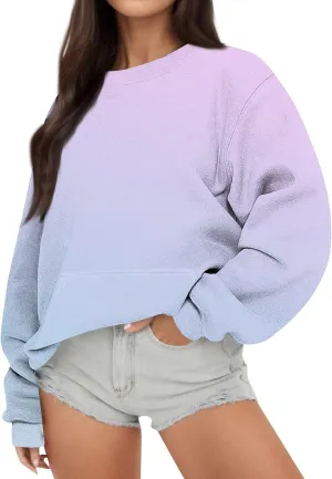 Graphic Sweatshirts for Women Oversized Crewneck Sweatshirt Lightweight Cute Hoodies Fall Sweatshirts for Women