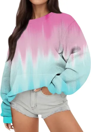 Graphic Sweatshirts for Women Oversized Crewneck Sweatshirt Lightweight Cute Hoodies Fall Sweatshirts for Women