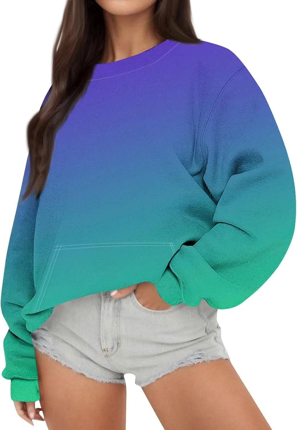 Graphic Sweatshirts for Women Oversized Crewneck Sweatshirt Lightweight Cute Hoodies Fall Sweatshirts for Women