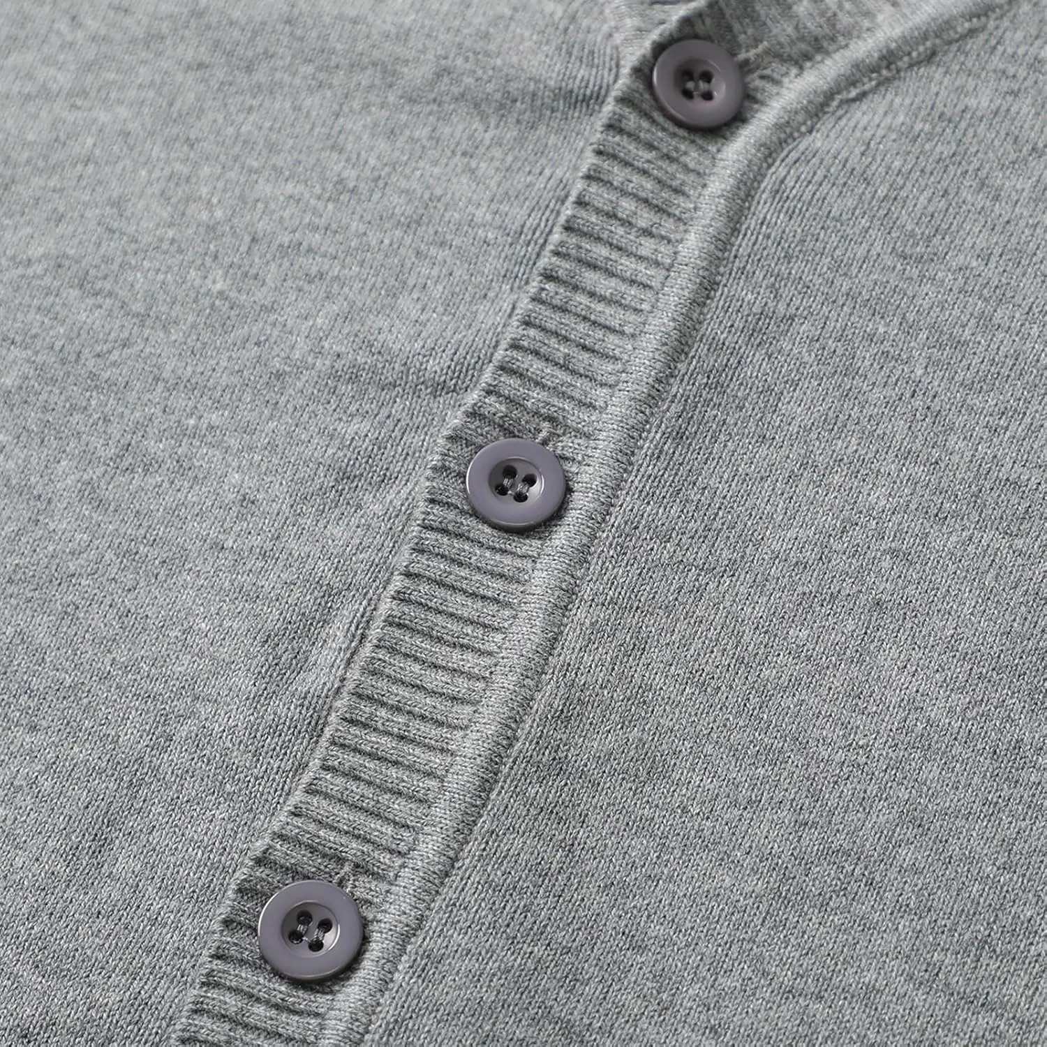 HILEELANG Kids Boy Girl School Uniform Cardigan Sweaters V-Neck Basic Solid Button Knitted Cardigan