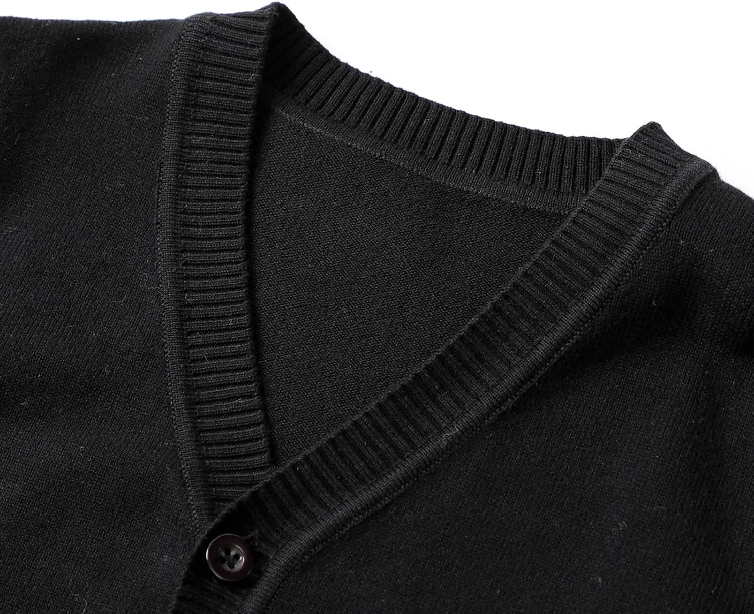 HILEELANG Kids Boy Girl School Uniform Cardigan Sweaters V-Neck Basic Solid Button Knitted Cardigan