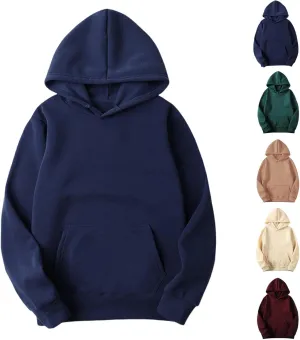 Hoodies For Women Oversized Fleece Sweatshirts Long Sleeve Casual Hooded Basic Pullover 2024 Fall Outfits Sweater