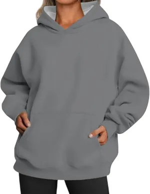 Hoodies for Women Oversized Hoodies Trendy Fleece Sweatshirts Long Sleeve Sweaters Pullover Fall Outfits with Pocket