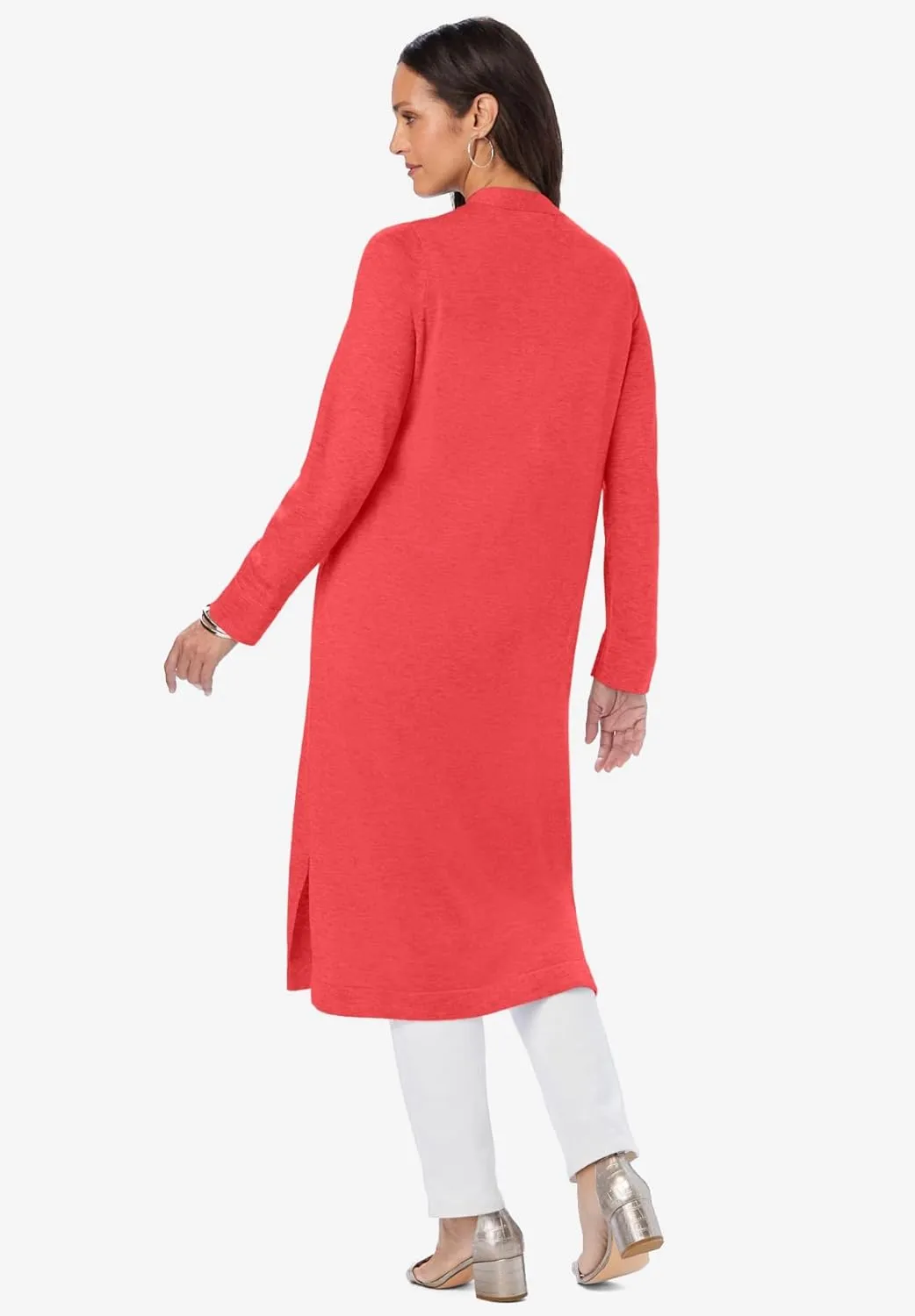 Jessica London Women's Plus Size Fine Gauge Duster Cardigan
