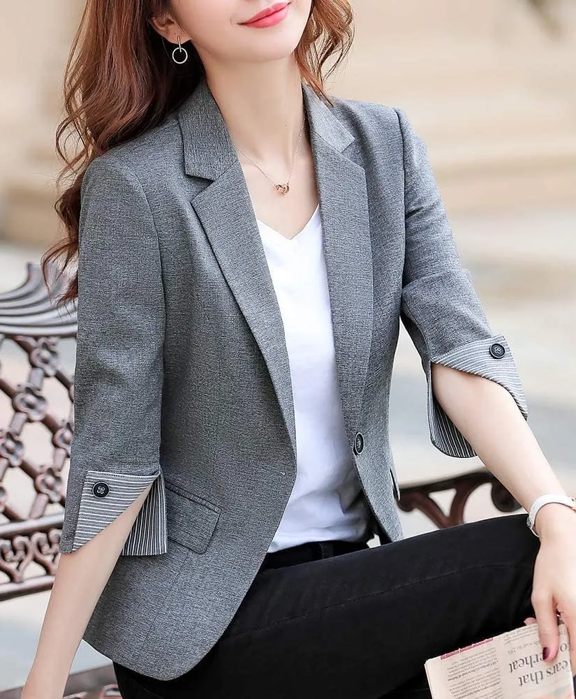 Kedera Womens Blazers & Suit Jacket Casual Work Blazer Office Jacket Slim Fit Blazer for Business Lady