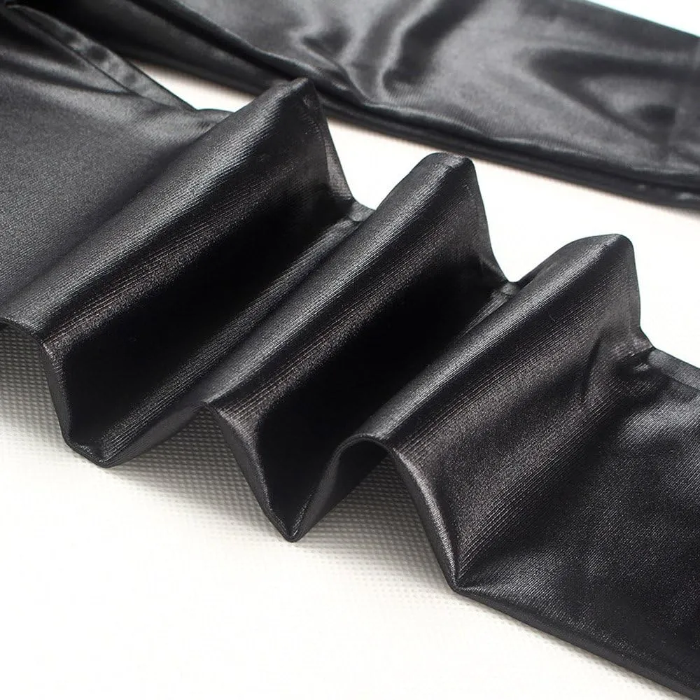 Kids Toddler Girls Faux Leather Pants Shiny Strech Leggings Tights
