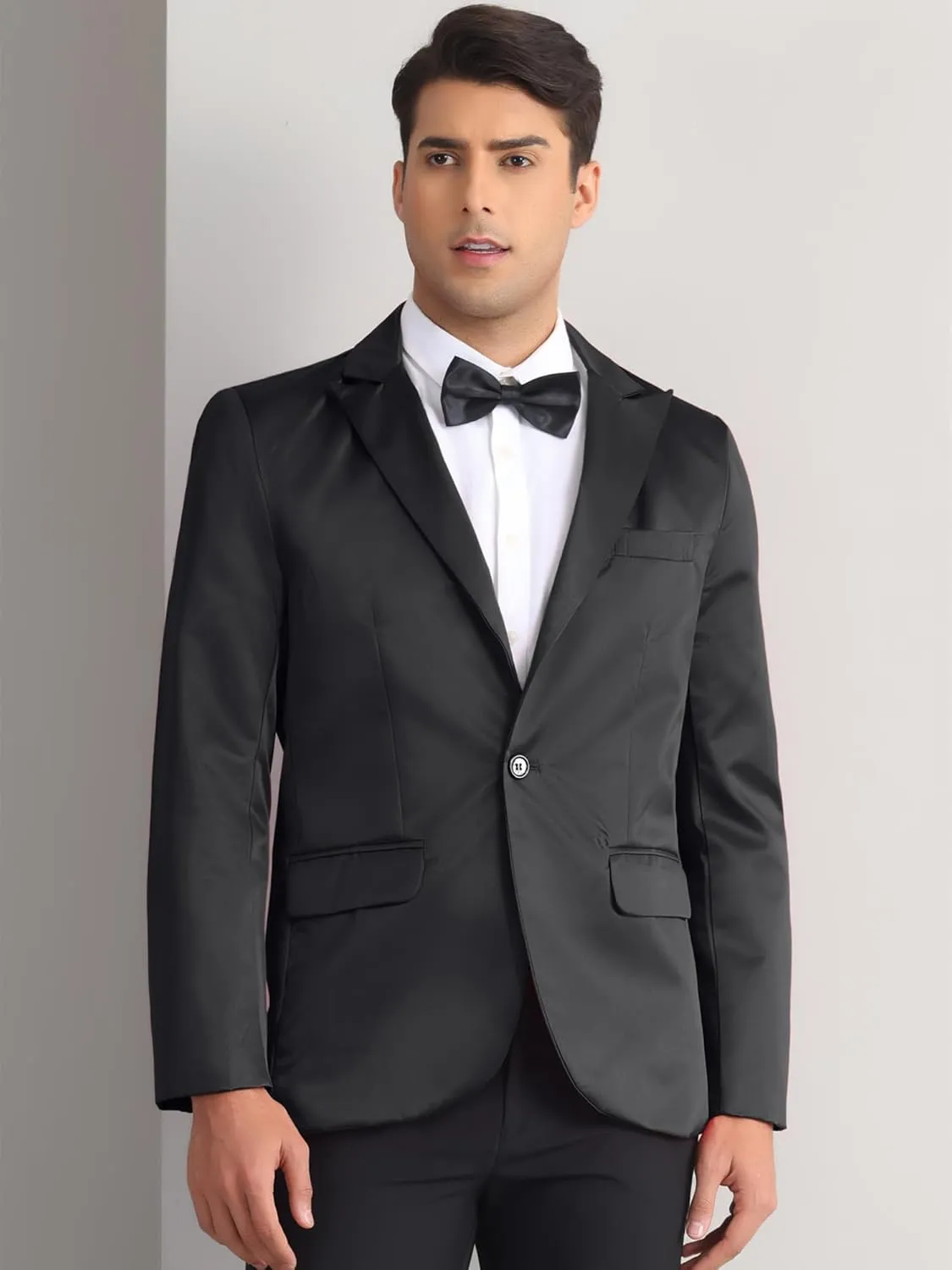 Lars Amadeus Formal Blazer for Men's One Button Peak Lapel Wedding Prom Sports Coat