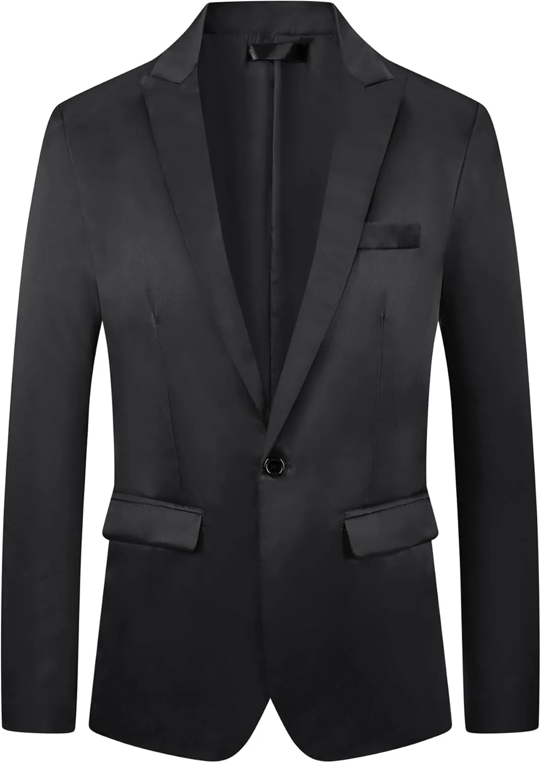 Lars Amadeus Formal Blazer for Men's One Button Peak Lapel Wedding Prom Sports Coat
