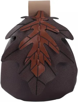 Leather Drawstring Pouch,PU Leather Medieval Waist Bag Renaissance Coin Purse with Tie Designs for Dollars Cell Phones Jewelry Bank Cards