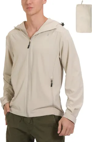 Little Donkey Andy Men's UPF 50  Sun Protection Jackets Stretch Breathable Hoodie Summer Shirts for Hiking
