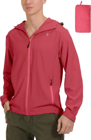 Little Donkey Andy Men's UPF 50  Sun Protection Jackets Stretch Breathable Hoodie Summer Shirts for Hiking