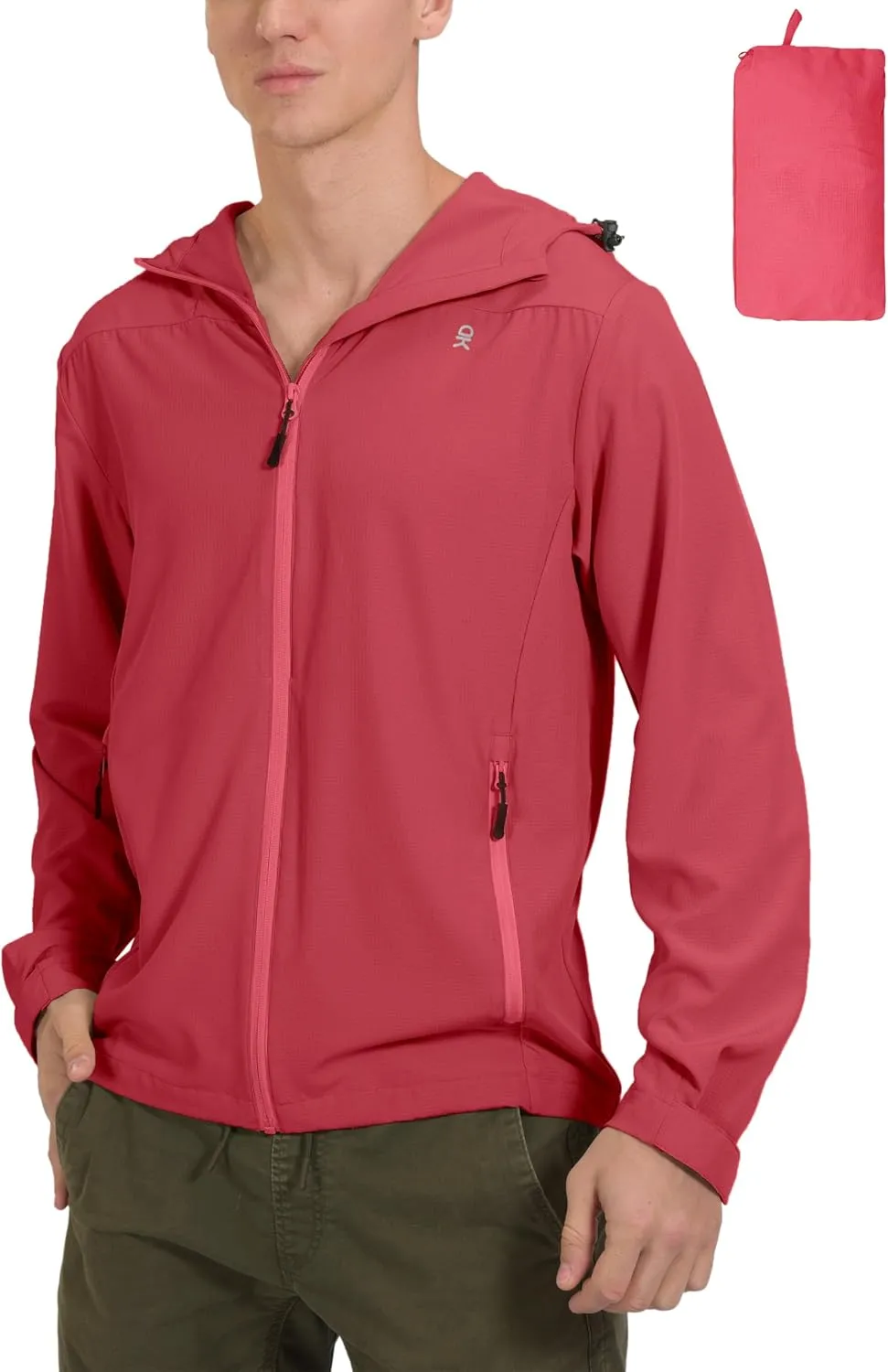 Little Donkey Andy Men's UPF 50  Sun Protection Jackets Stretch Breathable Hoodie Summer Shirts for Hiking