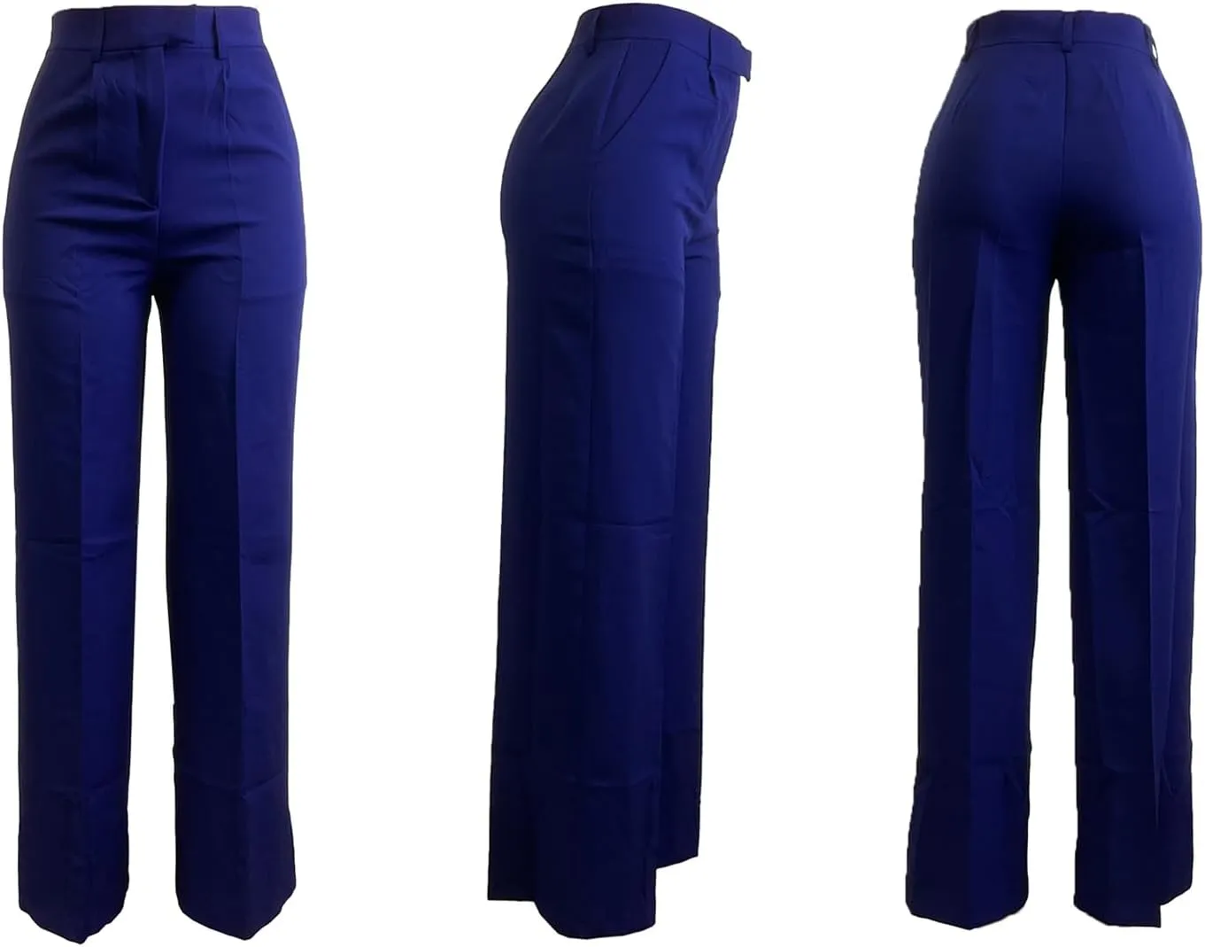 LKOUS Casual Wide Leg Dress Pants Women,High Waisted Work Pant Straight Leg Trousers with Pockets