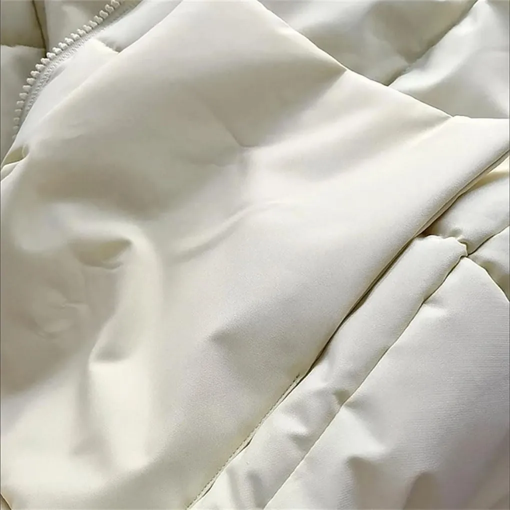 Loose Hooded Down Cotton Parkas Thicken Oversize Jackets Long Padded Women's Jacket Simple Winter Warm Coat