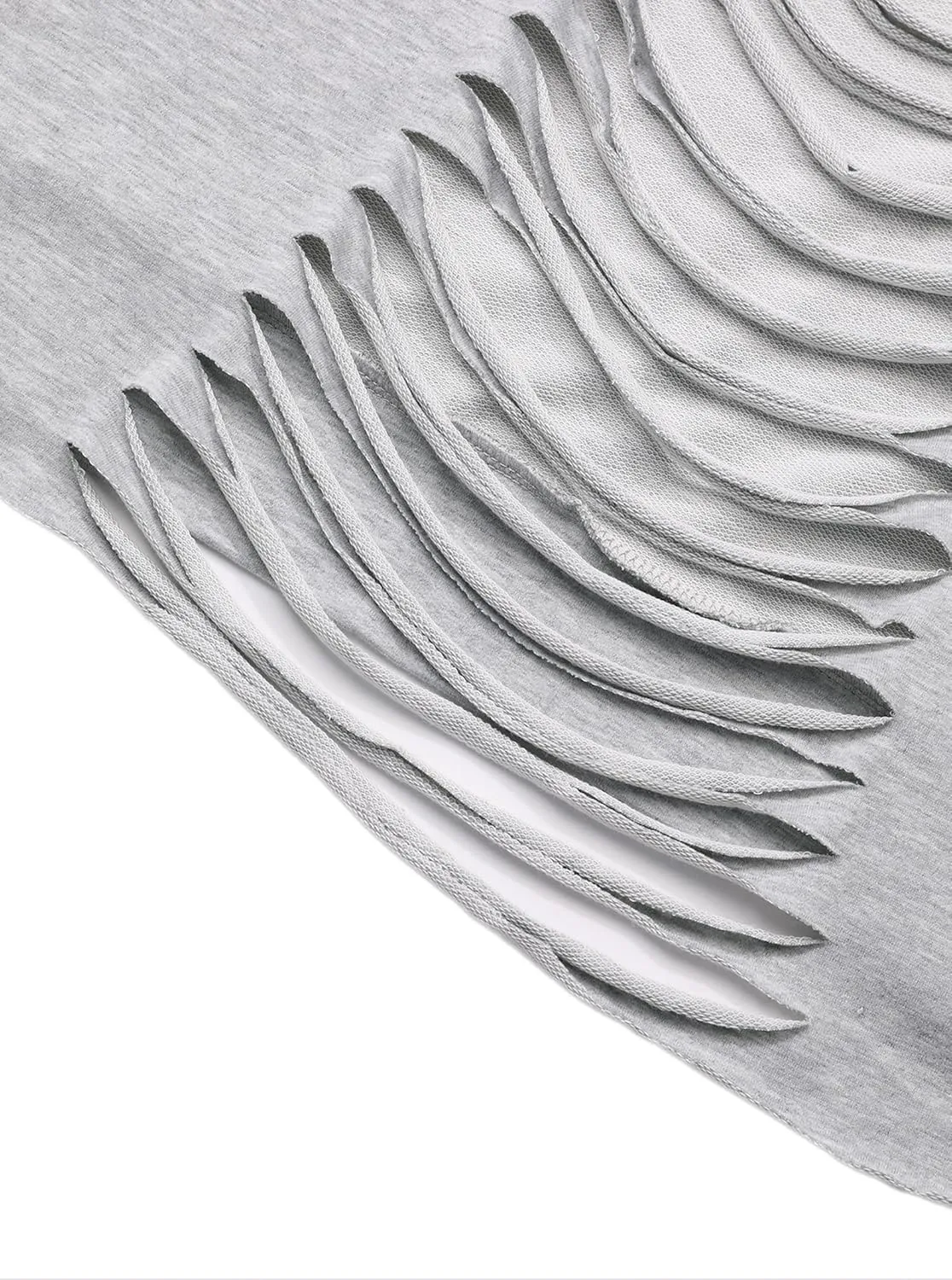 LovelyWholesale Women Off the Shoulder Sweatshirt Sexy Ripped Long Sleeve Shirts