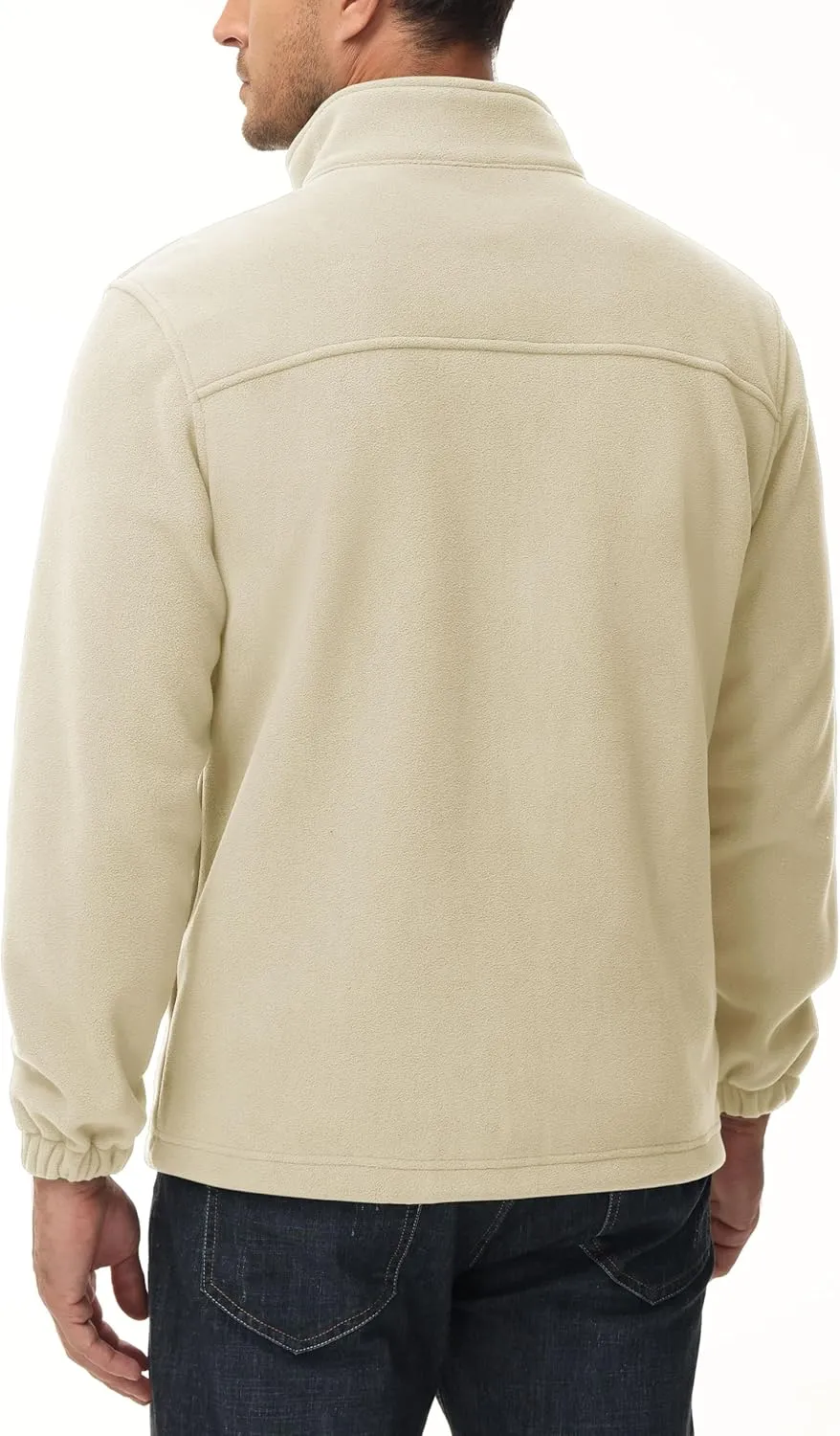 MAGCOMSEN Men's Winter Zip Up Polar Fleece Jacket Athletic Tactical Hiking Outdoor Jackets with 3 Pockets